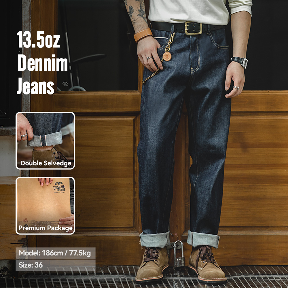 Levis Jeans 501 - กางเกงยีนส์เดนิมทรงตรง Maden Vintage 13.5 ออนซ์ ผ้าดิบหนาพิเศษ