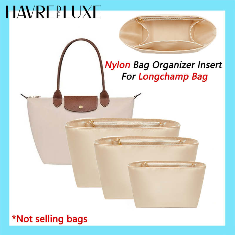 Backpack Insert Organizer - อุปกรณ์จัดระเบียบกระเป๋าสำหรับกระเป๋าลองชองป์ วัสดุไนลอน แข็งแรงเป็นพิเศษ รองรับกระเป๋า ใส่ในกระเป๋าถือ อุปกรณ์เสริมกระเป๋า