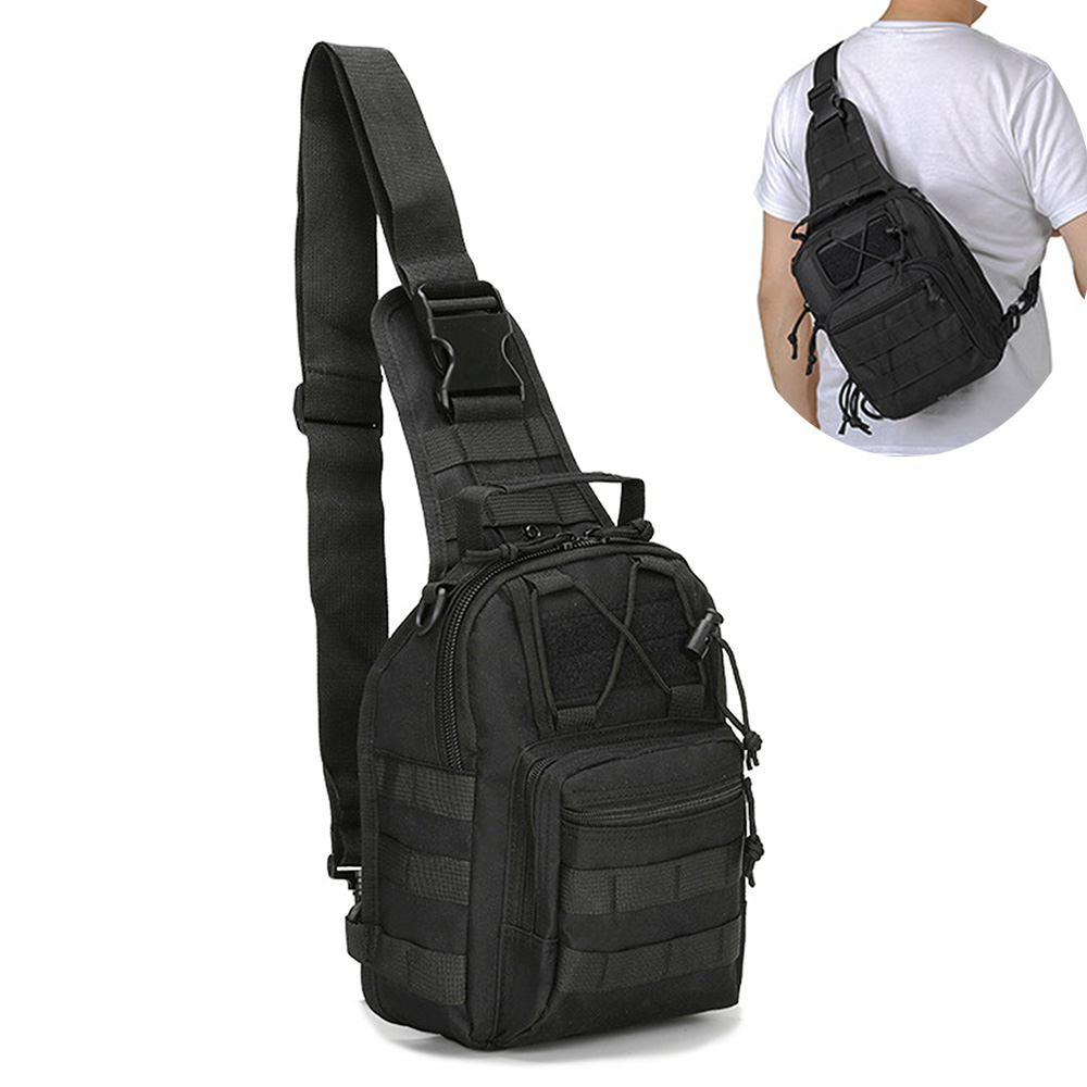 Rucksack Military Style - กระเป๋าสะพายข้างผู้ชาย กระเป๋าคาดไหล่ กระเป๋าคาดอก สำหรับเดินทาง กีฬากลางแจ้ง ปีนเขา