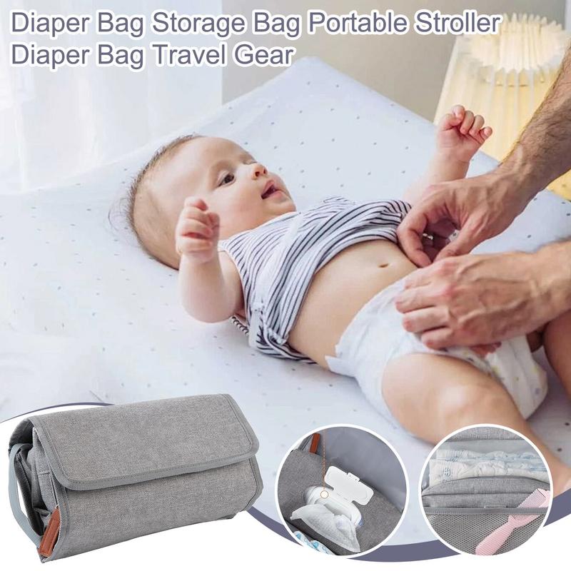 Backpack Diaper Bag - กระเป๋าผ้าอ้อมขนาดเล็กแบบพกพาเนอสเซอรี่กระเป๋าคลอดบุตรกระเป๋าเดินทางแบบพกพารถเข็นเด็กเนอสเซอรี่สําหรับขวด