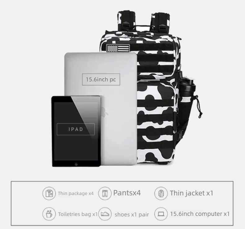 กระเป๋าเป้สะพายหลังแบบยุทธวิธี - Hiking Backpack Waterproof บทวิจารณ์และราคา